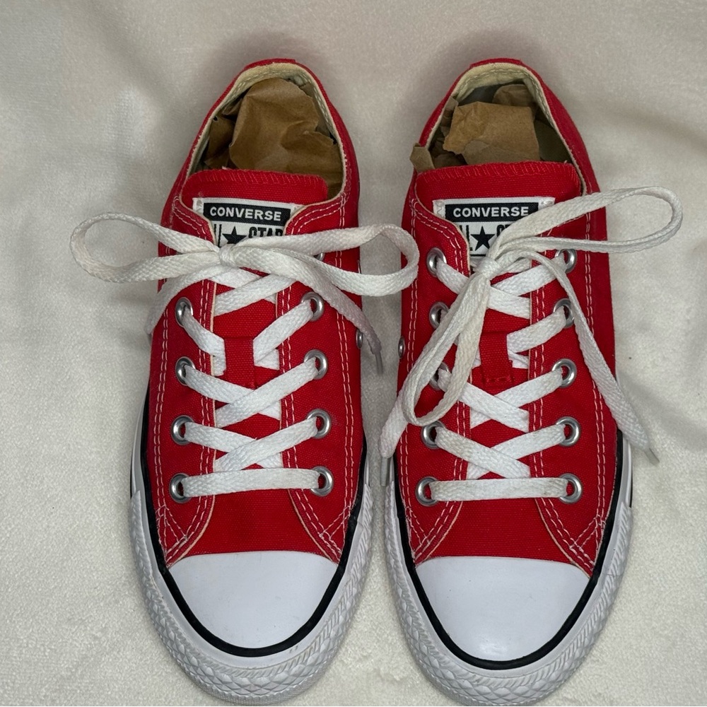 Converse Womens Red and White Sneakers